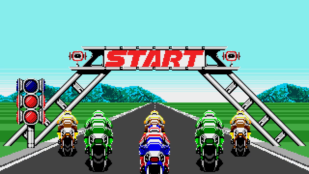 Super hang on  screenshot of game play